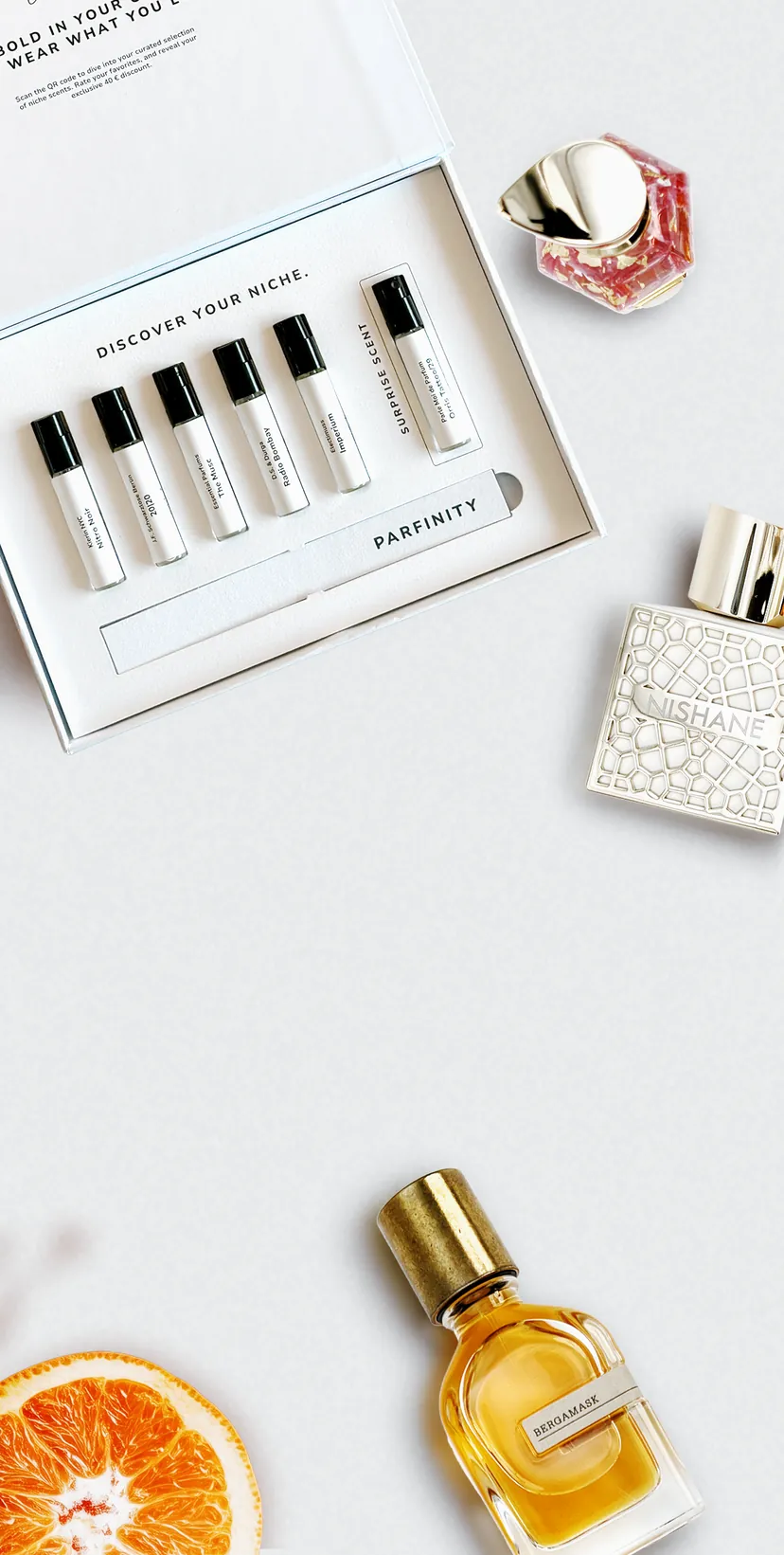 Perfumes on a table